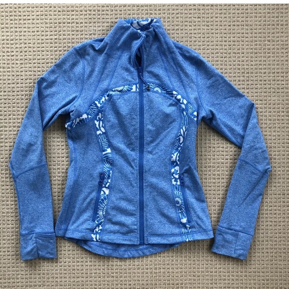 lululemon athletica Jackets & Blazers - Lululemon blue beach floral define jacket